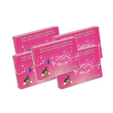 Imagem de Saquinho Refil Em Plástico De Absorvente JSN 25 Unid Kit 5