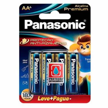 Imagem de Pilha Alcalina Premium Panasonic Aa Pequena 06 Unidades Lr6egr/6b96 - 