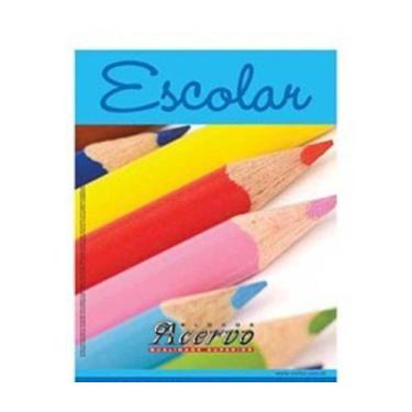 Imagem de Bloco Acervo Escolar A3 Branco 50 Folhas Layout com Margem - Visitex