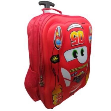 Imagem de Mochila Infantil Com Rodinha Carros Reforçada 3d Menino Top - XFP