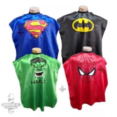 Imagem de Kit 4 Capas Super Heróis Para Corte Infantil Barbeiro - Barbershopp62