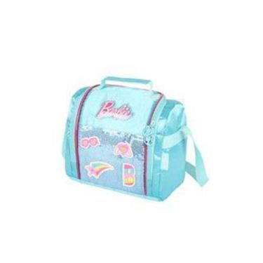 Imagem de Lancheira Térmica Infantil Escolar Meninas Barbie Lantejoula - Luxcel