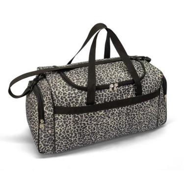 Imagem de Bolsa de Viagem 3 divisões LS BV6441 estampa oncinha com alça tira col