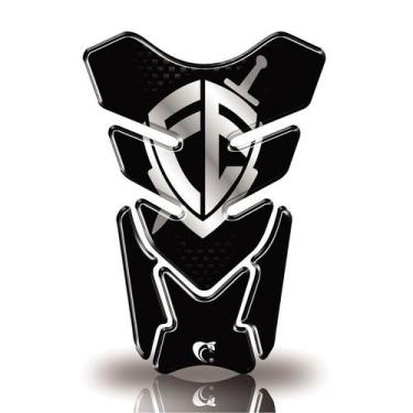 Imagem de Protetor De Tanque Adesivo Moto Honda Yamaha Suzuki Escudo Fé Preto - 