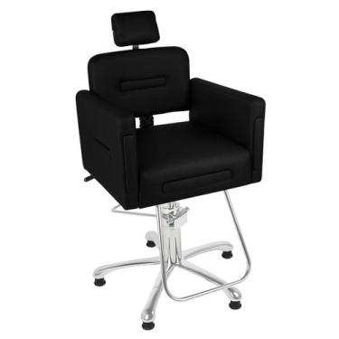 Imagem de Cadeira Cabeleireiro Encosto Reclinável Supremo - Base Pentapé - CC&S,