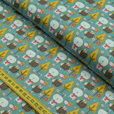 Imagem de Tecido Estampado para Patchwork - Cute Forest 3 (0,50x1,40) - Fabricar