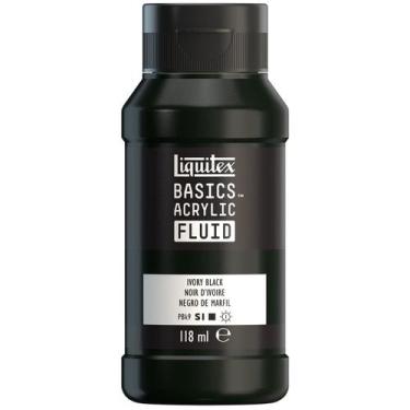 Imagem de Tinta Acrílica Liquitex Basics Fluid 118ml Ivory Black, Fluid