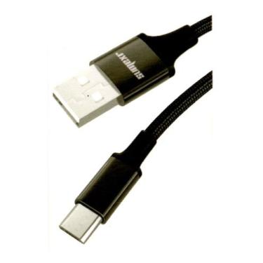 Imagem de Cabo Carregamento Micro Usb Fast Charger Trançado V8 - Preto - SUMERX