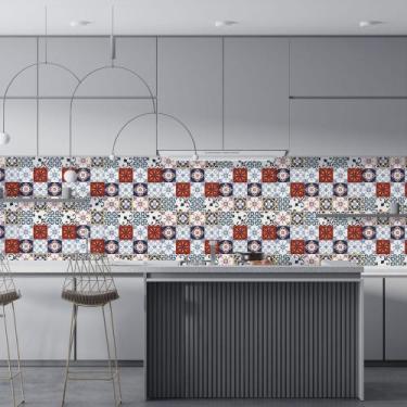 Imagem de Papel De Parede Adesivo Azulejo Português Lavável - AUM Adesivos, mode