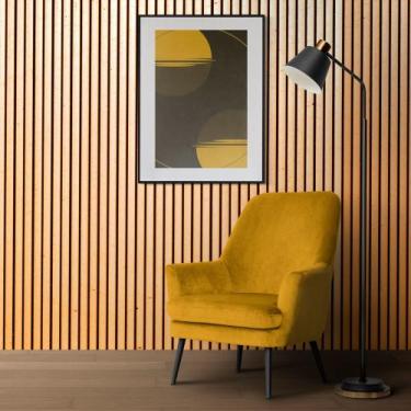 Imagem de Papel De Parede Adesivo Ripas De Madeira Clara Lavável - AUM Adesivos,