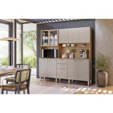Imagem de Kit De Cozinha Compacta Amora C- 10 Portas E 2 Gavetas 198cm Amendola-nude  Tx - Demóbile