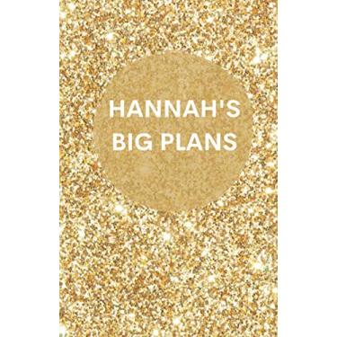 Imagem de Hannah's Big Plans | Notebook | Gold glitter effect cover: A5 Notebook & Jotter | Personalised Girl/Women's Gift | Birthday/Party Bag Filler | 100 lined pages