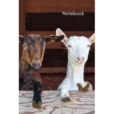 Imagem de Notebook - Cute Goats: A4, Lined Notebook, Planner, Diary, Sketchbook, Writing, Gift, Student, Animal Lover, Farm