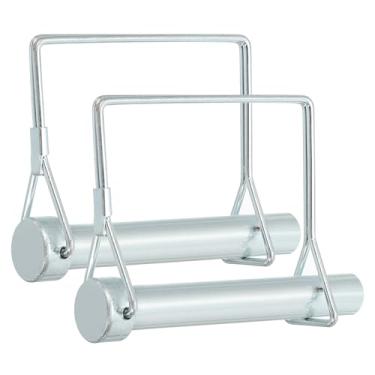 Imagem de PATIKIL Pino de acoplador de reboque 1/2 x 2-3/4, 2 peças pinos de bloqueio de fio quadrado pino de trava de eixo pino de engate de segurança para reboque agrícola trator caminhão barco reboque (12 x