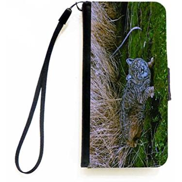 Imagem de Rikki Knight Capa tipo carteira flip Bob Cat com aba magnética para Apple iPhone 5c