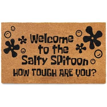 Imagem de MAINEVENT Bem-vindo ao tapete de porta Salty Spittoon 76 x 43 cm, tapete salty spittoon, decoração de casa, presente nerd engraçado, decoração nerd engraçada