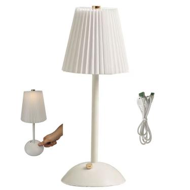 Imagem de Luminaria Abajur Mesa Led 3 Tons Touch Bateria Recarregavel USB Quarto Sala Cabeceira Escritorio Iluminaçao Decoraçao