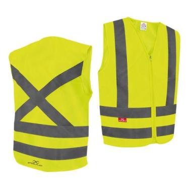 Imagem de Colete Refletivo Segurança Sinalização S/bolso Epi Steelflex, Amarelo-