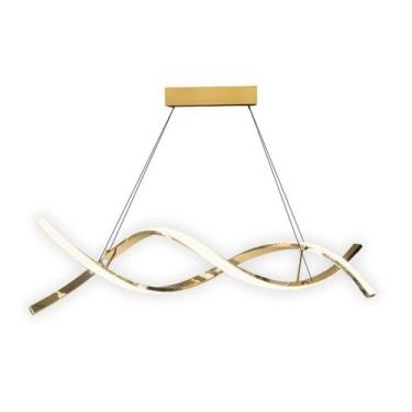 Imagem de Lustre Luminaria Pendente DNA Espiral Molecular 36W Luxo Sala Moderna 