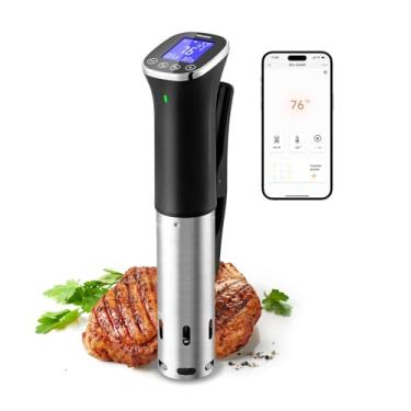 Imagem de Inkbird WIFI Sous Vide Cooker ISV-300W, 1000 Watts Sous-Vide Machine with 14 Preset Recipes, 3D Fast-Heating Thermal Immersion Circulator with Timer (ISV-300W)