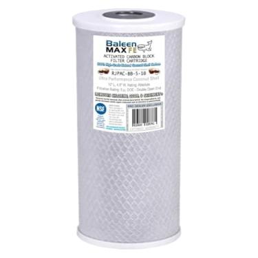 Imagem de Baleen Filters Cartucho de filtro de carbono de desempenho de casca de coco de 5 mícrons de 25,4 cm x 11,4 cm para HDX CB-45-1005, Watts WCBCFF975, Pentek EP5-10BB