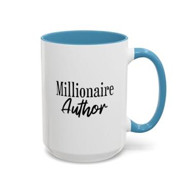 Imagem de Caneca de café de autor milionário, caneca inspiradora para escritores, presente para autores, acessório de mesa, xícara de café motivacional