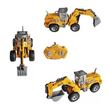 Imagem de Carrinho Controle Remoto S Fio Trator Escavadeira Construção