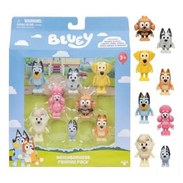 Imagem de Bluey - Kit Com 8 Personagens Colecionáveis 6cm - Friends Pack - Candi