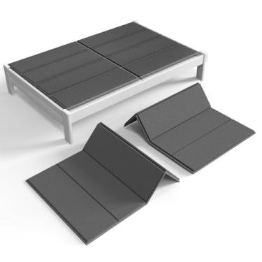 Imagem de Caixa dobrável de molas, respirável, minimizadora de ruído, bunkieboards resistentes à umidade, suporte de cama de perfil baixo, cama de casal grande 10 mm, tamanho casal 137 x 199 cm