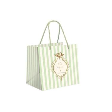 Imagem de Sacola Premium Para Caixa Meio Ovo - Quinn Verde - 22x20x14cm - 1 unid