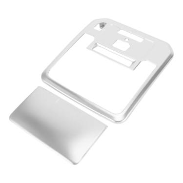 Imagem de REPAIROCK 1 conjunto de cobertura de luz de leitura de teto frontal para Toyota Tundra 2022-2024 Luz de leitura frontal interna do carro guarnição do painel da lâmpada ABS tom prateado fosco