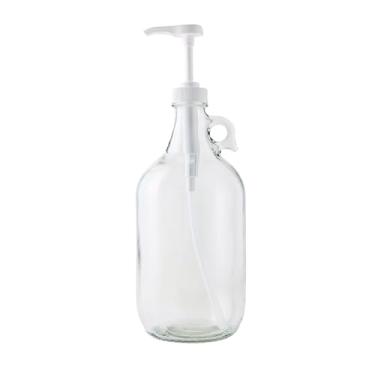 Imagem de FastRack Dispensador de detergente para roupas | Dispensador de vidro transparente de 0,5 g com bomba para dispensador de sabão comercial, amaciante de tecidos ou bomba de xarope | Capacidade de 1,8 l