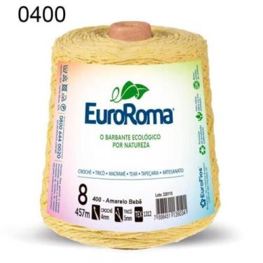 Imagem de Barbante EuroRoma Colorido N.8 600g, 400-Amarelo bebe
