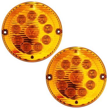 Imagem de KIT 2 Lanterna Traseira para Ônibus Caminhão 155mm 10 LED 24V AM - Bal