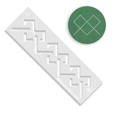 Imagem de Régua Quilting Coração 30x9 Cm Patchwork Costura Criativa - Levolpe