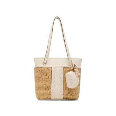 Imagem de Anne Klein Bolsa feminina com bolso WhipStitch, ouro metálico/pergaminho, Pergaminho, Medium