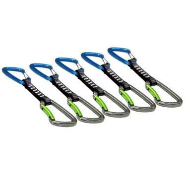 Imagem de Kit Easy Com 5 Costura Em Fita 10cm 22kn Mosquetões Curvos UsCe Uiaa