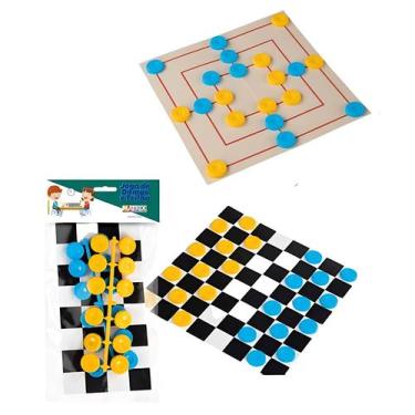 Imagem de Jogo de Tabuleiro Damas e Trilha Dupla Face - Matrix Termoplásticos
