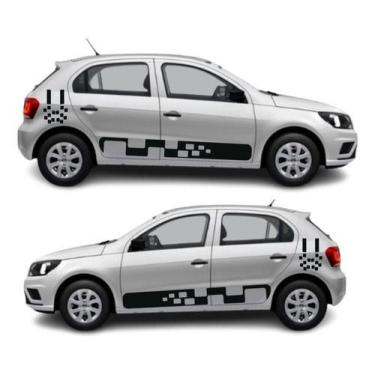 Imagem de Kit 4 Faixa Lateral Do Carro Volkswagen Adesivo Gol Em Vinil - onl