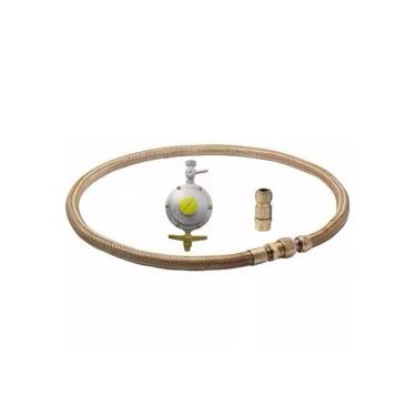 Imagem de Kit Flexível Fogão, Mangueira Cooktop, Gas Botijão 1,0mt