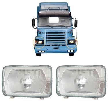 Imagem de Par Farol Bloco Óptico H4 Compatível Scania 112 113 142 143