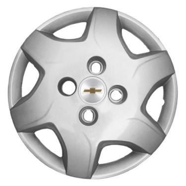 Imagem de Calota Aro 13 042CB-PTA + Emblema Alumínio GM Escovado - Garagem Onlin