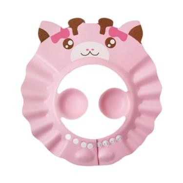 Imagem de menolana Capinho de chá de chá de bebê chapéu de shampoo de chapéu de viseira ajustável Capace de banho de banho de banho de banho de banho para crianças