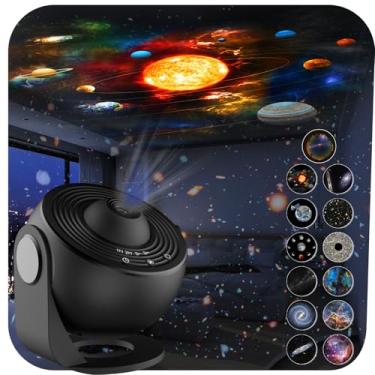 Imagem de ARGIGU Projetor de Galáxia Planetário HD 13 em 1 com Rotação de 360° e Temporizador para Quarto de Criança e Adulto