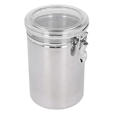 Imagem de Lata de Armazenamento de Aço Inoxidável para café, Doces, Frutas Secas, Leite Em pó, chá - 900 Ml, 1300 Ml, 1600ml, 2100ml (Pequeno 900ml) (Médio 1300ml) (Grande 1600ml) (2100 ml extra grandes)