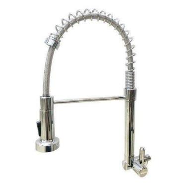 Imagem de Torneira Cozinha Gourmet Inox Luxo - oem, AGUA FRIA PAREDE PRATA