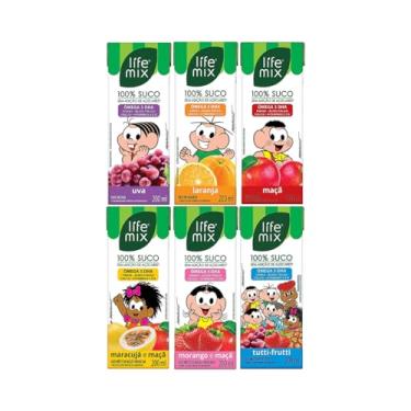 Imagem de Kit com 6 Sucos Sortidos 100% Suco sem Adição de Açúcares 200mL - Life Mix