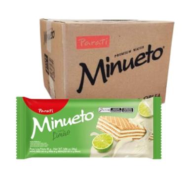 Imagem de Caixa 36 unidades Biscoito Wafer Minueto Parati Sabor Limão 81g