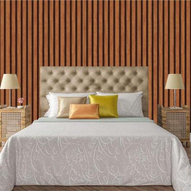 Imagem de Papel De Parede Adesivo Ripado Madeira Lavável Cozinha 1,5 metros