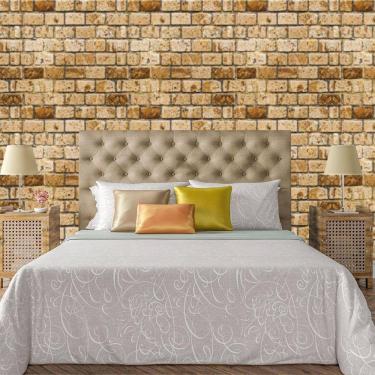 Imagem de Papel de Parede Adesivo Tijolo Lavável Sala Quarto Cozinha 1,5 METROS